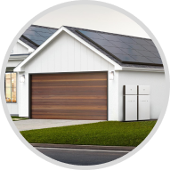 a home with solar and battery storage