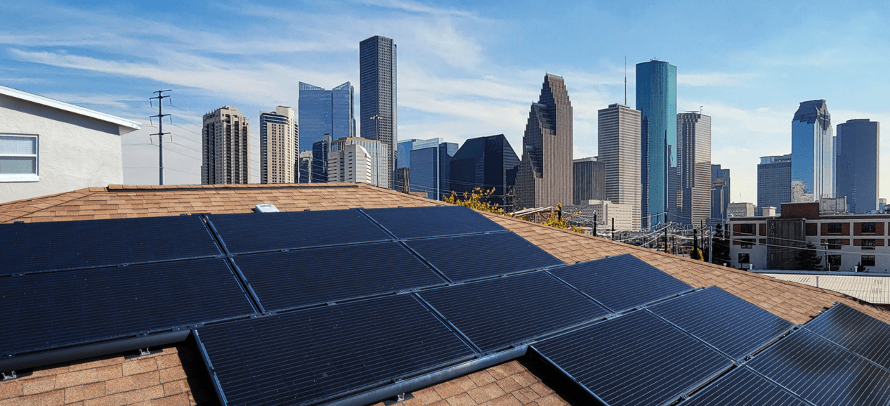 rooftop with solar panels