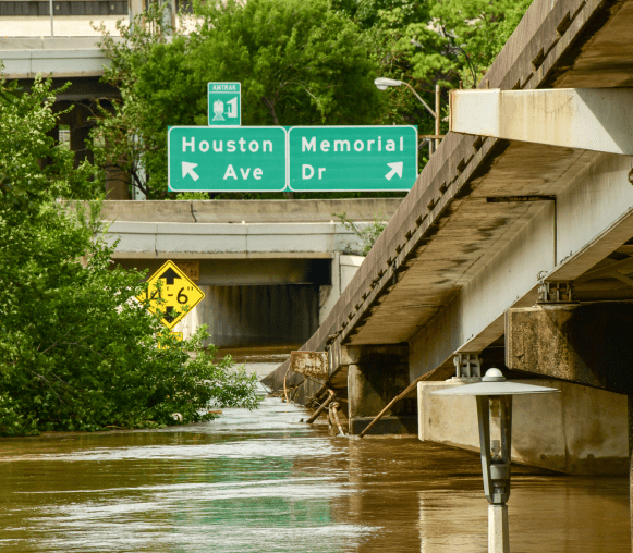 Flooding in Houston after Hurricane Beryl